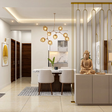Mrs. Pinky Banerjee | Contemporary Foyer Designs | 2BHK | Bonito Designs | Benga