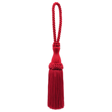 Decorative Silky Key Tassel, Color# E13 - Cherry Red [Sold Individually]