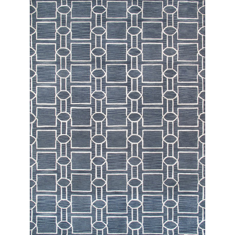 Pasargad Transitiona Collection Hand-Tufted Vsilk&wool Area Rug- 4' 0" X  6' 0"