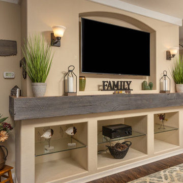 Mantel - Reclaimed Grey Box Mantel-Custom Fit Tobacco Barn Grey Mantel-OConnor