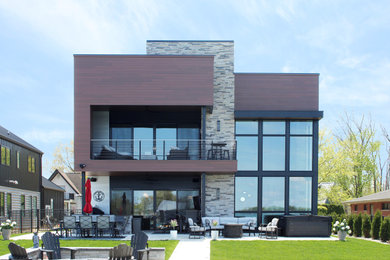 Example of a minimalist exterior home design in Other