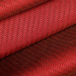 Dobby Wave Fabric in Cerise - Drapery Fabric