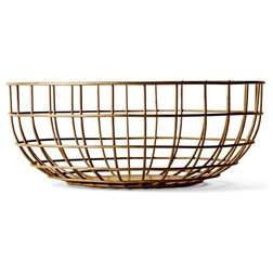 Contemporary Decorative Bowls Menu Norm Wire Bowl, Copper