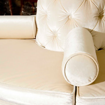Center Banquette Sofa in Velvet from Robert Allen