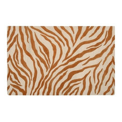 Skyland Rust Tiger-Print Area Rug, 8' x 11' - Area Rugs