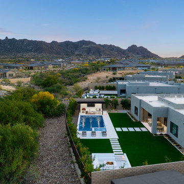 Outdoor Escape in Storyrock Sunken Firepit, Pool with Swim-up Cabana Bar