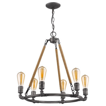 Acclaim Grayson 6-Light Chandelier IN11325AGY - Antique Gray