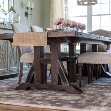 Double Arched Mirrors Dining Room