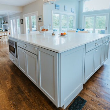Kitchen remodeling in Oakland Mills, MD with white marble kitchen countertop