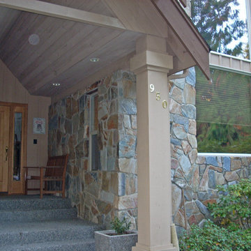 Finished look after repairing the damage created by water infiltration behind th