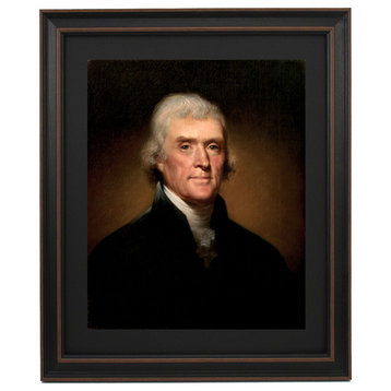Framed Thomas Jefferson Portrait by Rembrandt Peale, Circa 1800