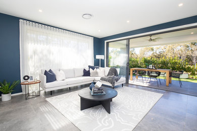 Photo of a contemporary living room in Central Coast.