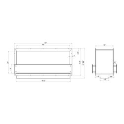 Ignis Ethanol Fireplace Inserts / Fireboxes FB 3600-D - Indoor Fireplaces