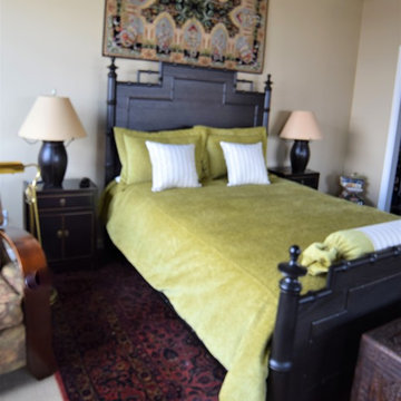 Bedding brings warmth to loft bedroom