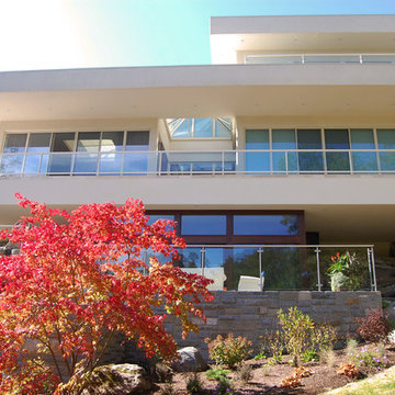 contemporary two sided vanishing edge pool + catch pools