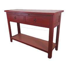 50 Most Por Green Console Tables For 2018 Houzz American Heartland Rustic Sofa Table Green Console Tables