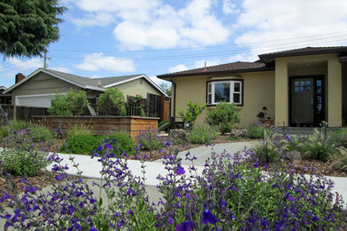Inspiration for a full sun front yard landscaping for spring.