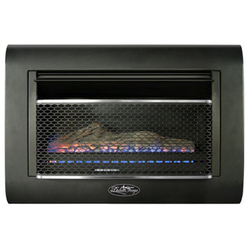 Duluth Forge Dual Fuel Ventless Linear Wall Gas Fireplace, 26,000 BTU, T-Stat