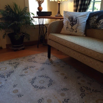 Farmhouse with vinyl floor cloths