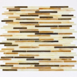 Bestview Glass Mosaic Random Strip Natural Weave 201611 - Tile