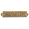 Captain Wall Sign, Antique Brass