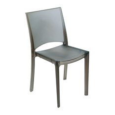 Modern Outdoor Little Rock Grandsoleil - Upon Little Rock Chairs, Set of 2, Light Smoked Gray - Outdoor