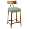 Lyon 26" Counter Height Barstool, Performance Fabric, Copper Bisque