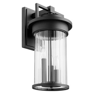 Dimas 3-Light Lantern Wall Mount, Noir - Transitional - Outdoor Wall ...
