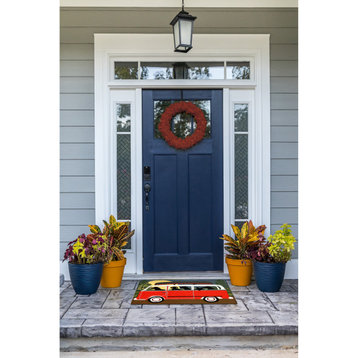 Frontporch Camping Trip Doormat, Red, 2'6x4'