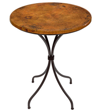 Italia Round Counter Table, Old World Pine