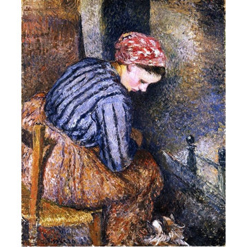 Camille Pissarro Peasant Woman Warming Herself Wall Decal Print