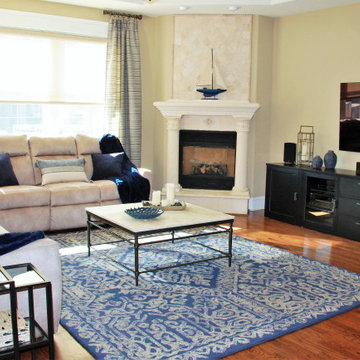 Family Room Revamp - Cream & Navy