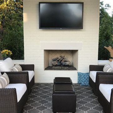 Fireplace Pavilion with TV (coffee table + accessories pending)