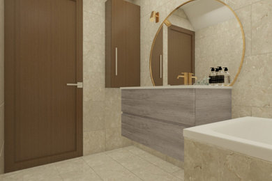 Design ideas for a modern bathroom in Dublin.