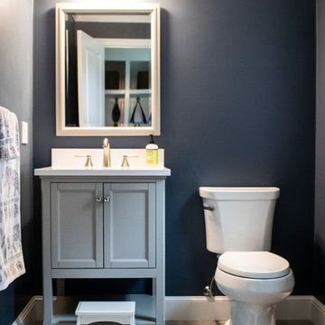 Classic Grey and White Guest Bathroom