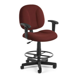 OFM - OFM Comfort Series Wine Color Fabric Super Office Chair - Office Chairs