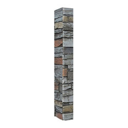 140-CT2-ALPINE DEEP STACKED STONE OUTSIDE CORNER - 48"H X 3 &frac12;" W X 1 &frac12;"D - Wall Panels