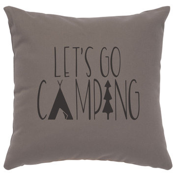 Image Pillow 16x16 Go Camping Cotton Chrome