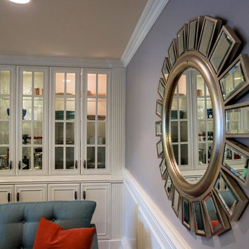 Cape cod Cabinets in living Room.