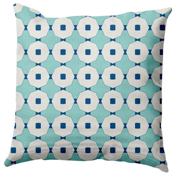 Button Up Decorative Throw Pillow, Light Blue, 20"x20"