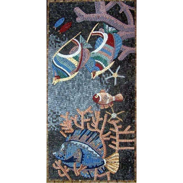 Fish Underwater Mosaic Mural