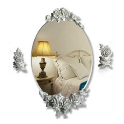 Country Style Floral Bathroom Mirrors - Bathroom Mirrors
