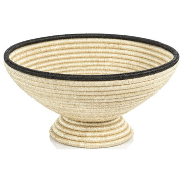 Matera 15" Diameter Coiled Abaca Footed Bowl