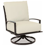 Sunset West - La Jolla Club Swivel With Cushions, Canvas Flax With Self Welt - Sunset West's classic La Jolla Club Chair is rendered in high quality, low-maintenance aluminum that will stand the test of time. This club chair features a gently curved X back and seat scaled for comfort, with straight channel legs and swivel base.