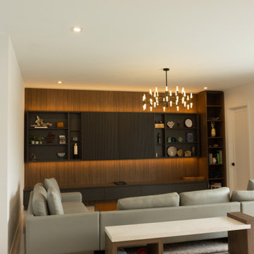 Modern Architectural Millwork Feature TV Wall