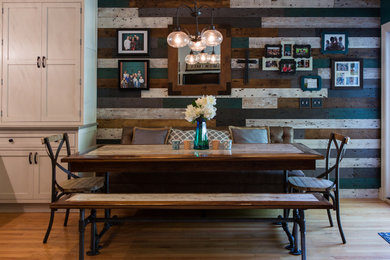 Mid-sized country ceramic tile kitchen/dining room combo photo in St Louis