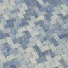 12"x12" Summer Outing Recycled Basket Weave, Denim Wash Blue
