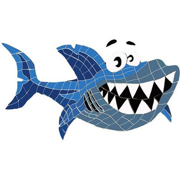 Smiling Shark Ceramic Swimming Pool Mosaic 32"
