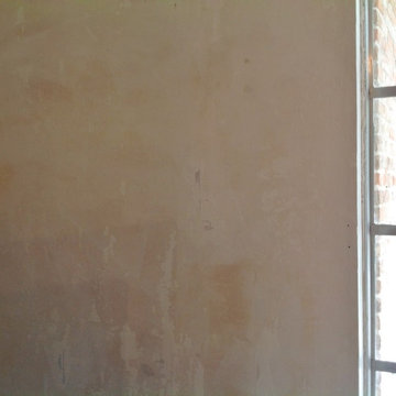 walls were floated and primed