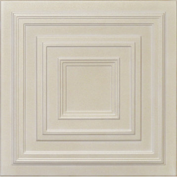 19.6"x19.6" Styrofoam Glue Up Ceiling Tiles R33, White Champagne